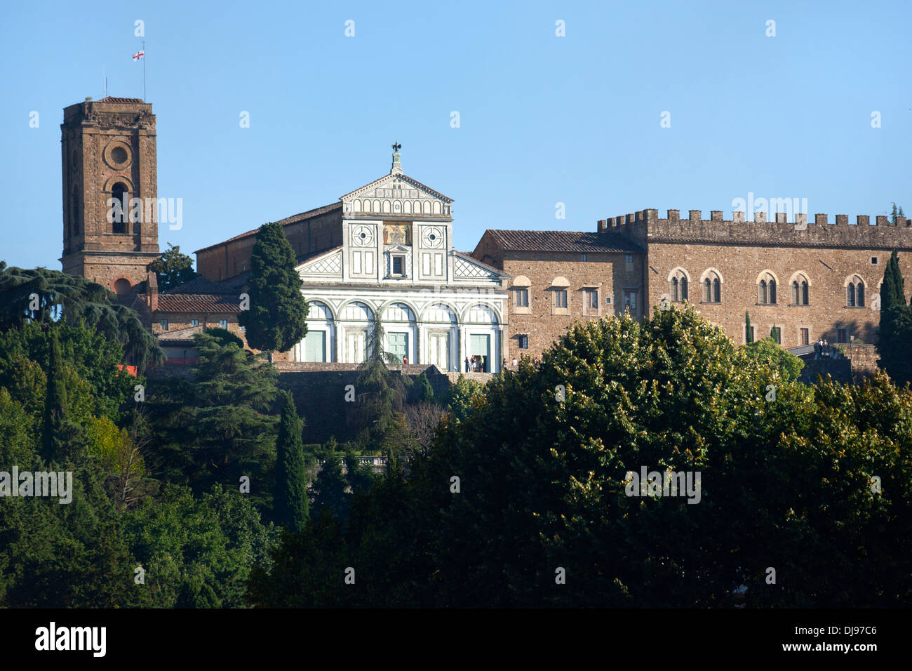 L'église San Miniato al Monte, Florence, Italie Banque D'Images