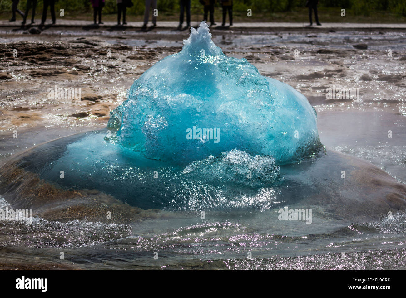 Strokkur Gesyer, Islande Banque D'Images