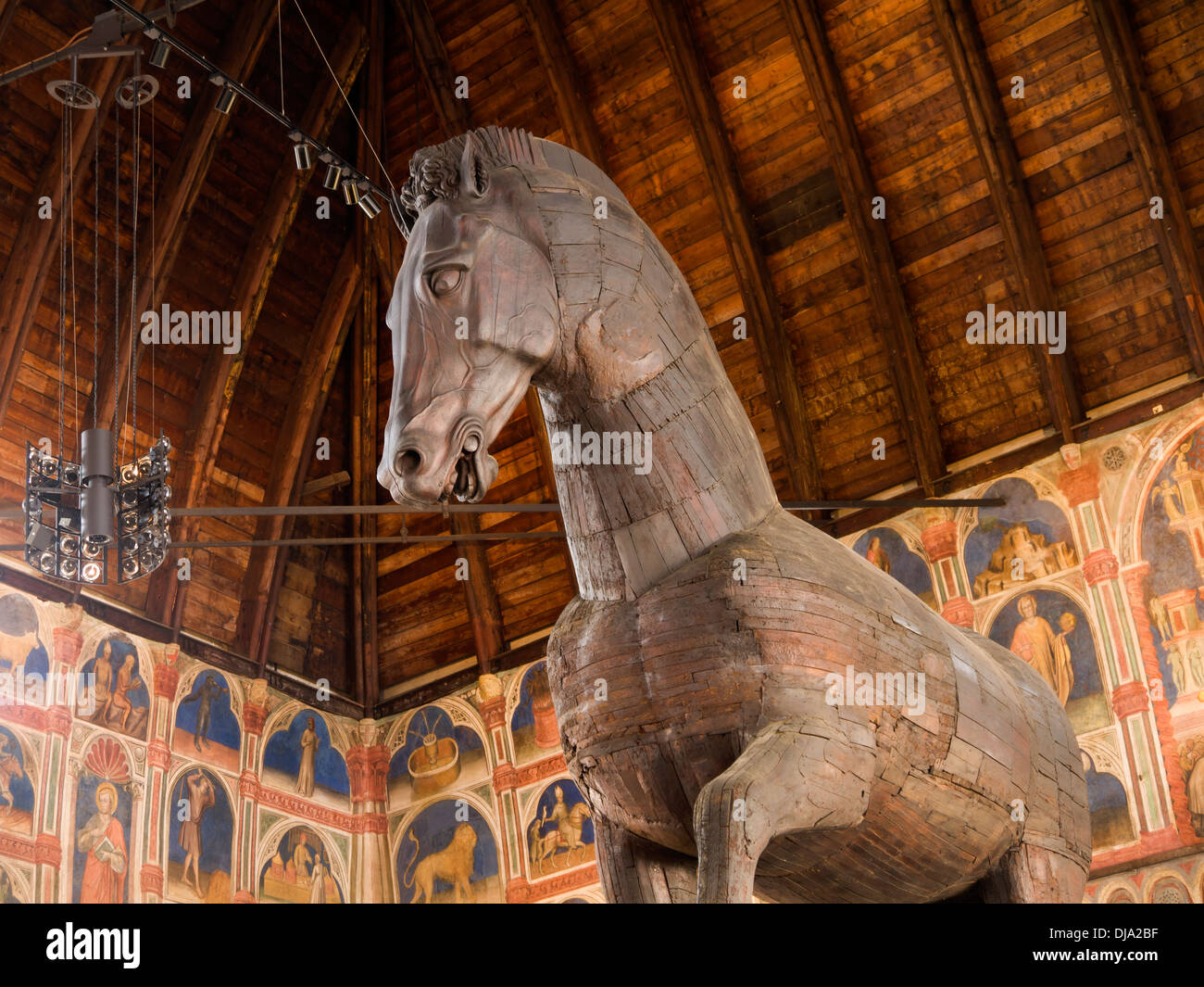 Donatello est énorme cheval de Troie à Padoue ou Padova en italien dans la région Veneto de l'Italie Banque D'Images