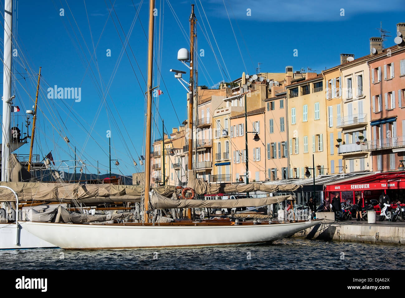 Harbour Front de mer, Saint-Tropez, Var, France Banque D'Images