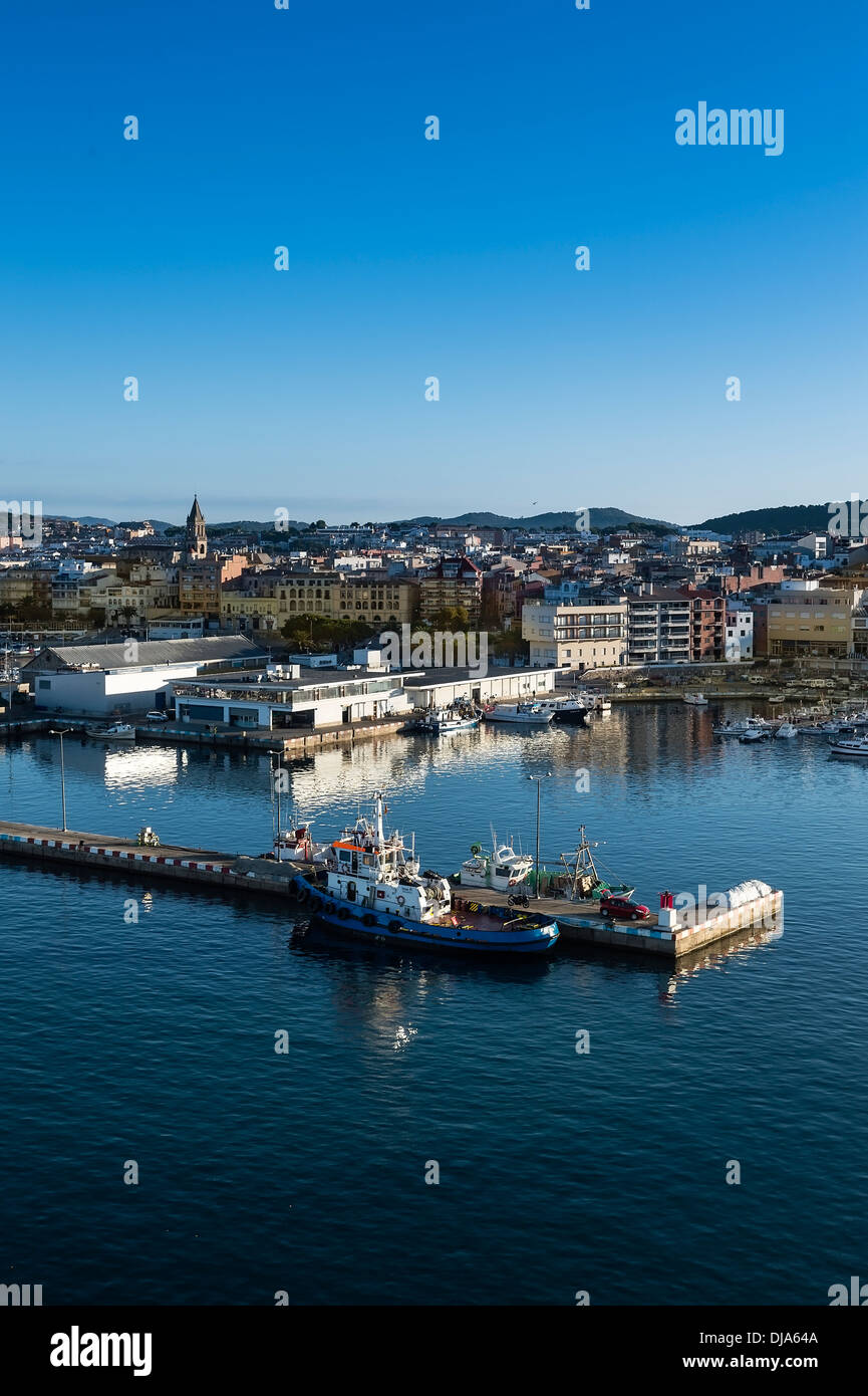 Sommaire du port de Palamos, Espagne Banque D'Images