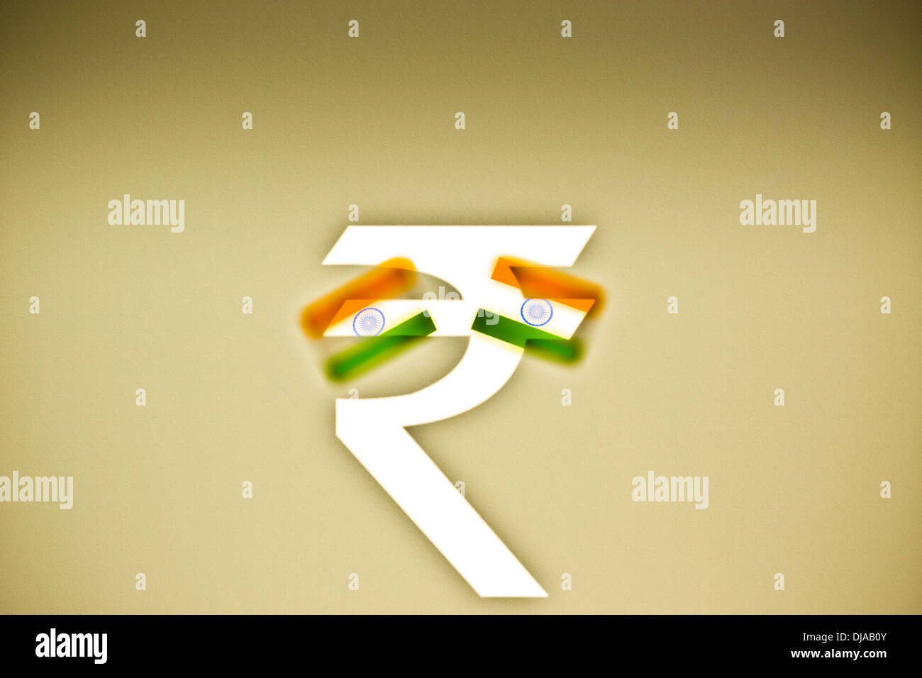 Symbole de la roupie indienne Banque D'Images