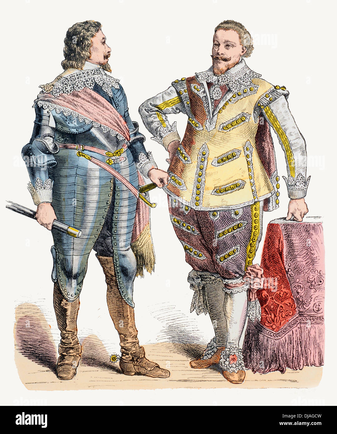 17e siècle XVII uniforme militaire allemand 1625 1640 Banque D'Images