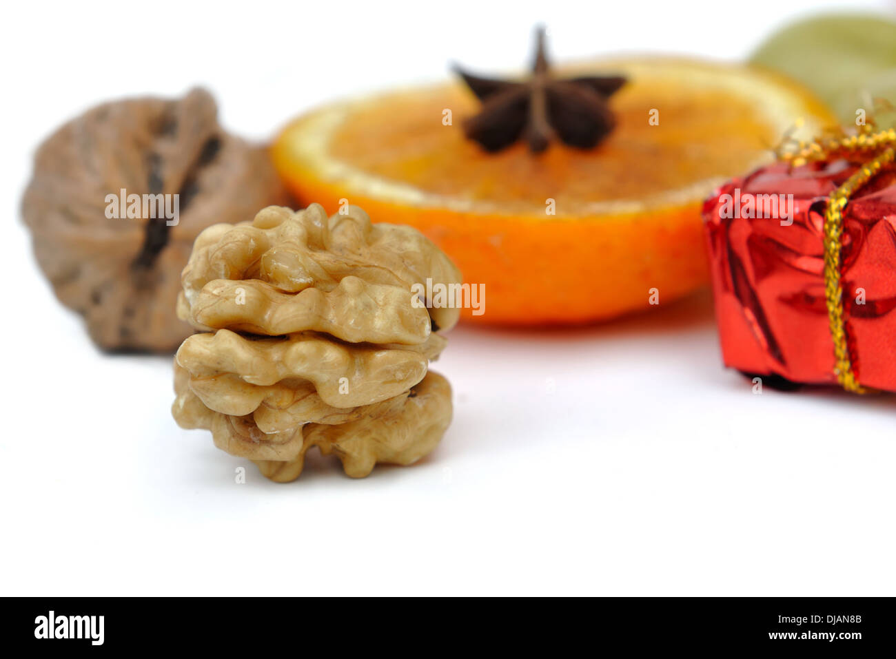 Riz décortiqué et autres fruits et d'épices pour les fêtes Banque D'Images