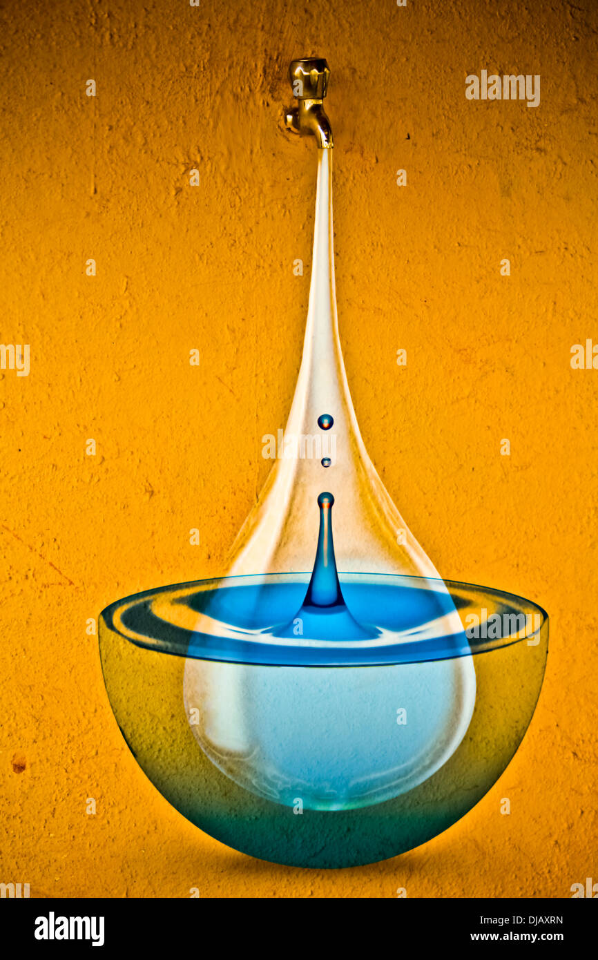 Concept d'économiser de l'eau Banque D'Images