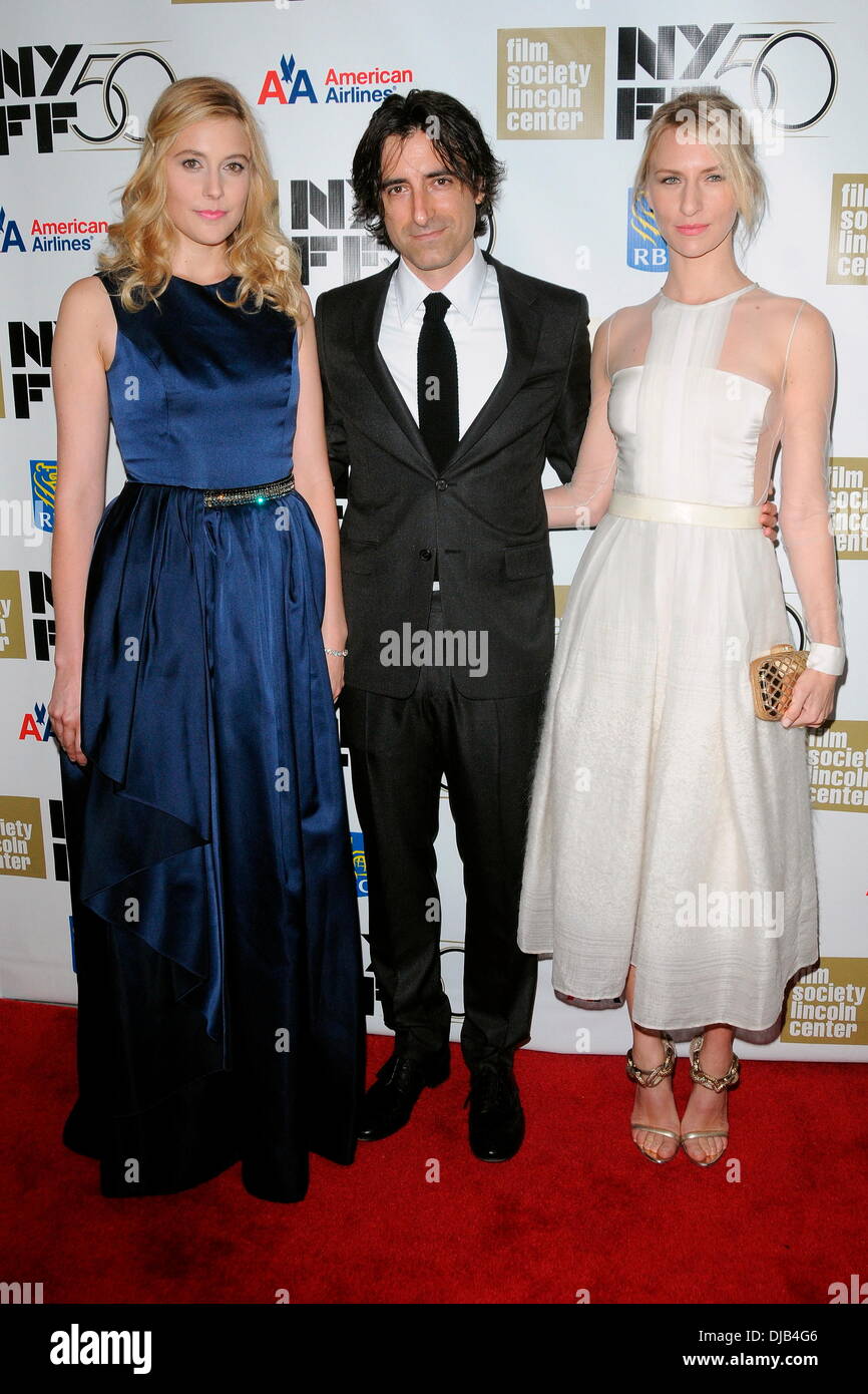 Greta Gerwig, Directeur Noah Baumbach et Mickey Sumner Le 50e Festival du Film de New York - 'Frances Ha' - Premiere New York City, USA - 30.09.12 Banque D'Images