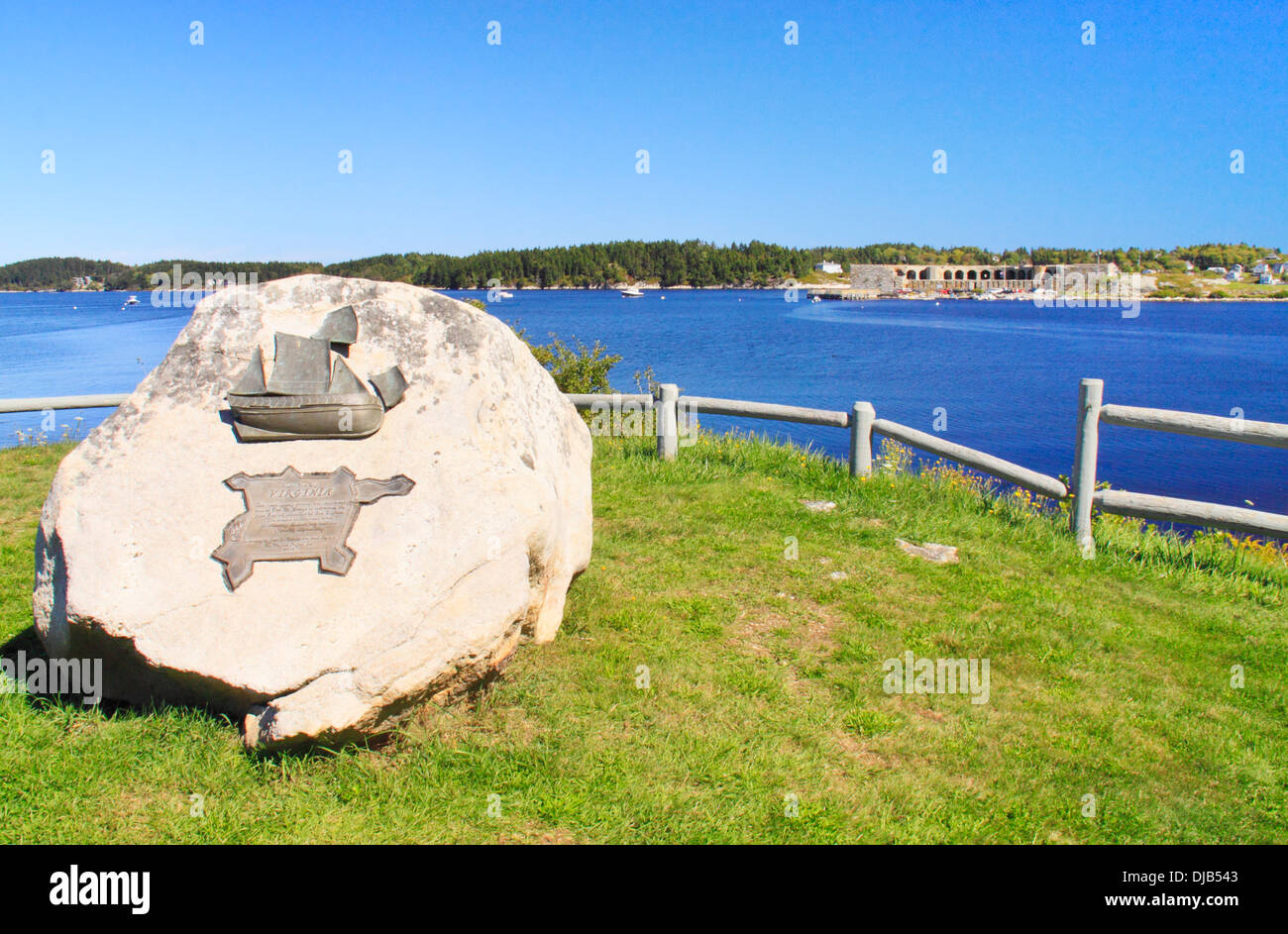 Virginia Memorial, Popham Beach, Phippsburg, Maine, États-Unis Banque D'Images
