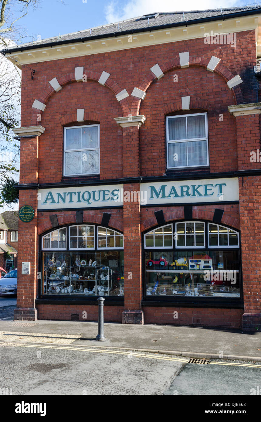 Le bâtiment de Church Stretton Antiques Market Banque D'Images