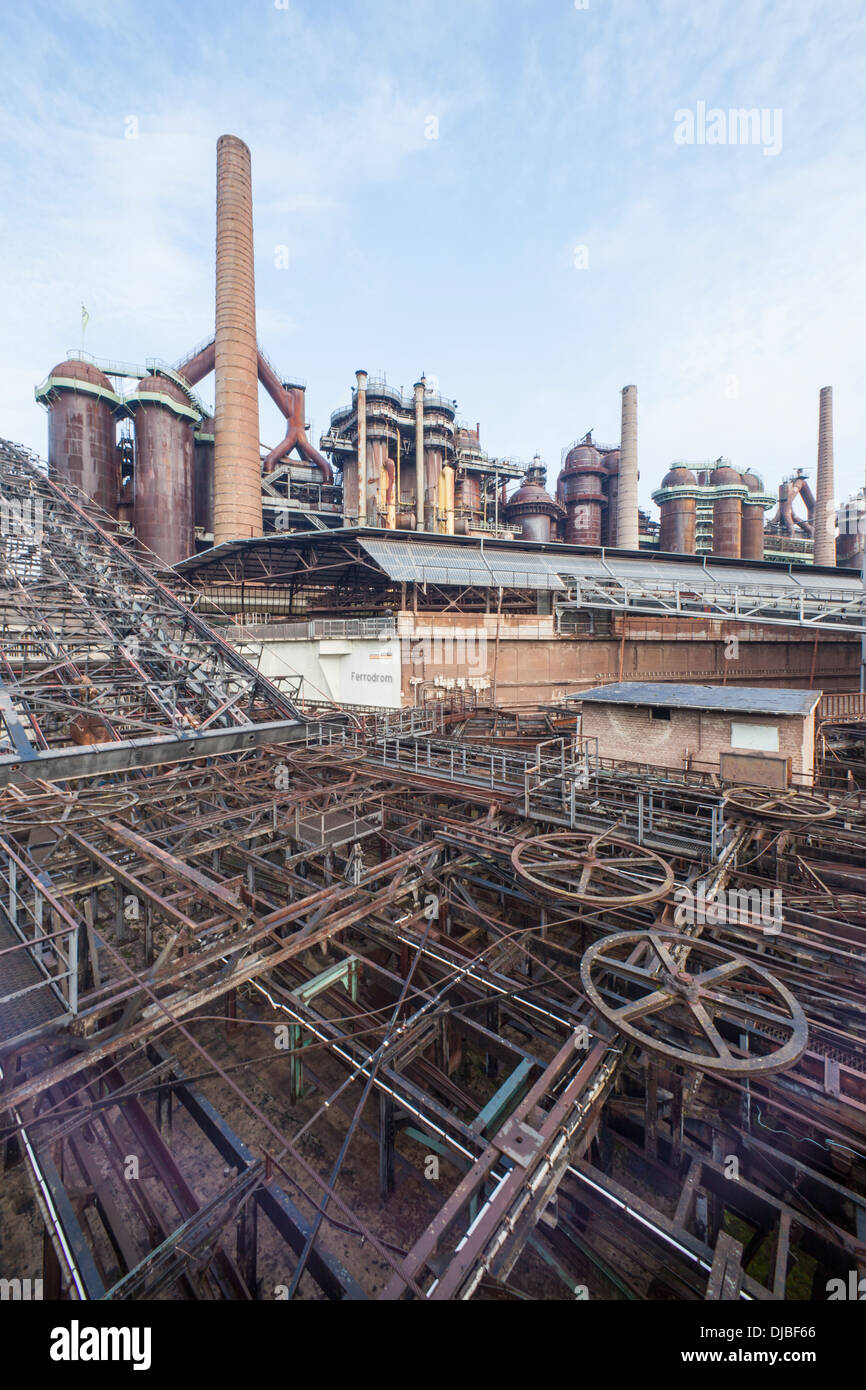 Allemagne, Sarre, Volklingen, Volklinger Hutte Steelworks et musée Banque D'Images