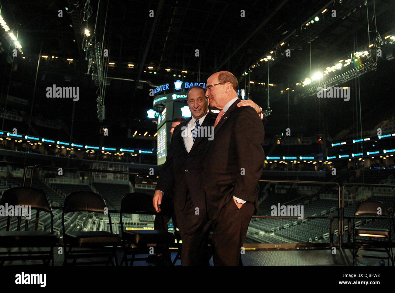 Directeur général et président de Forest City Ratner, Bruce Ratner, et Charles Ratner cérémonie pour la nouvelle Barclays Center de Brooklyn, New York New York, USA - 21.09.12 Banque D'Images