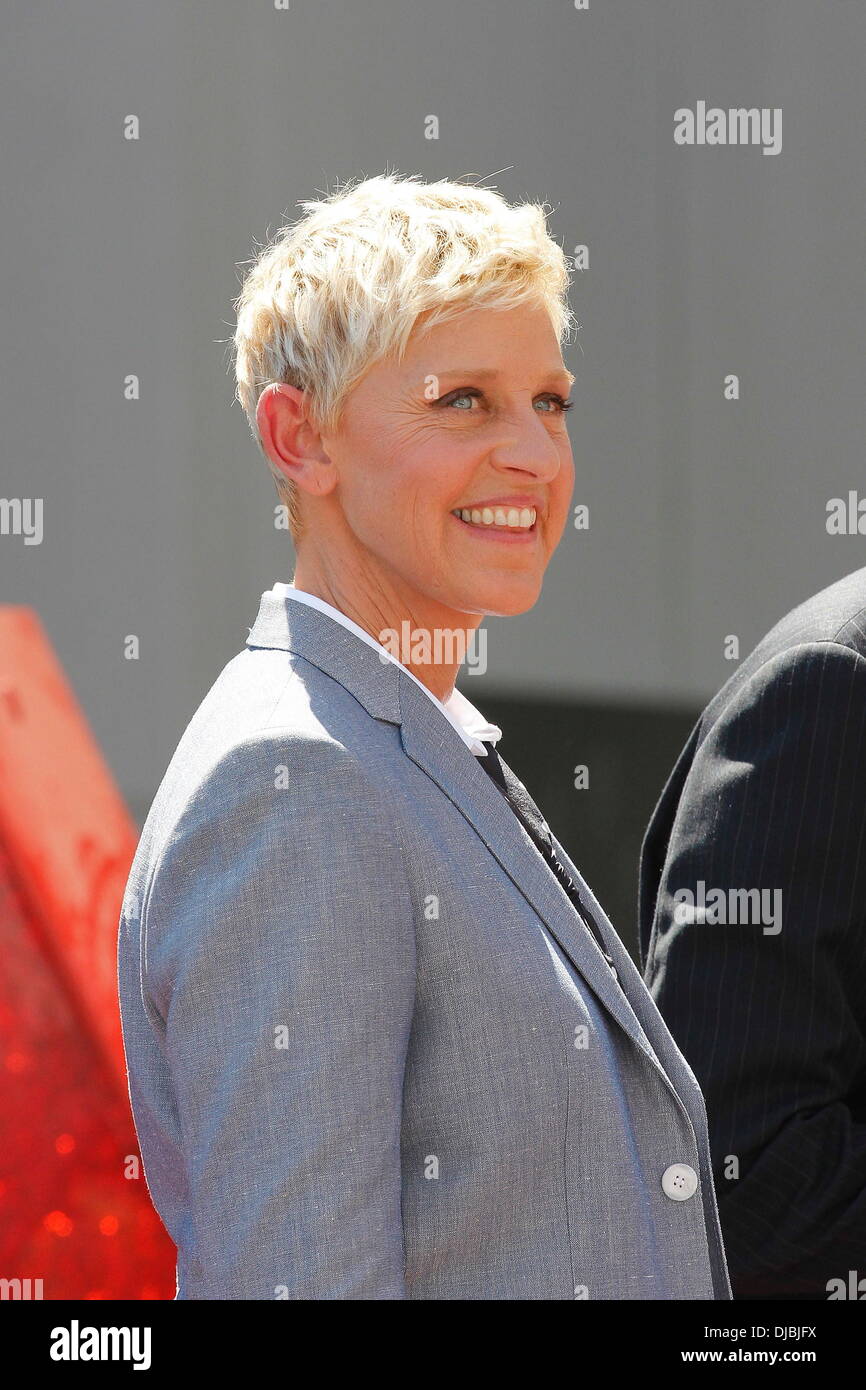 Ellen DeGeneres Ellen DeGeneres est honoré avec une étoile sur le Hollywood Walk of Fame Los Angeles, Californie - 04.09.12 Banque D'Images