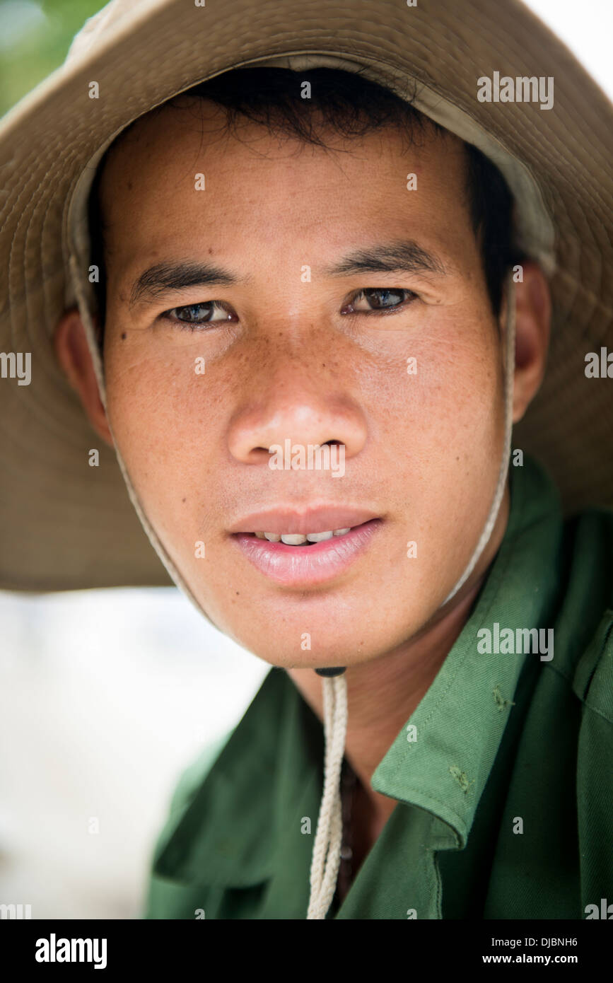 Portrait d'un homme à Bac Ha, Lao Cai, Vietnam Banque D'Images