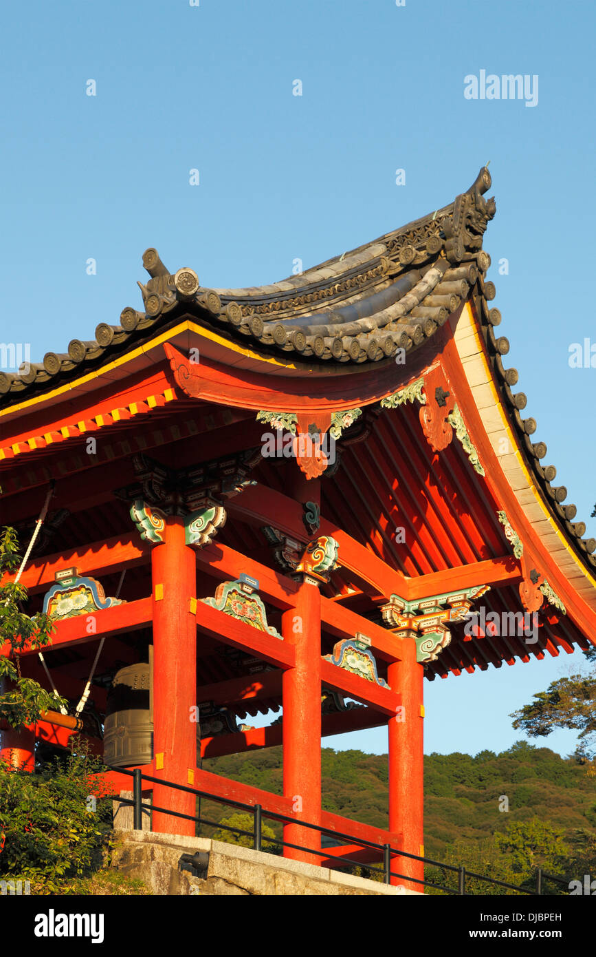 Le Japon, Kyoto, le Temple Kiyomizu-dera, Clocher, Banque D'Images