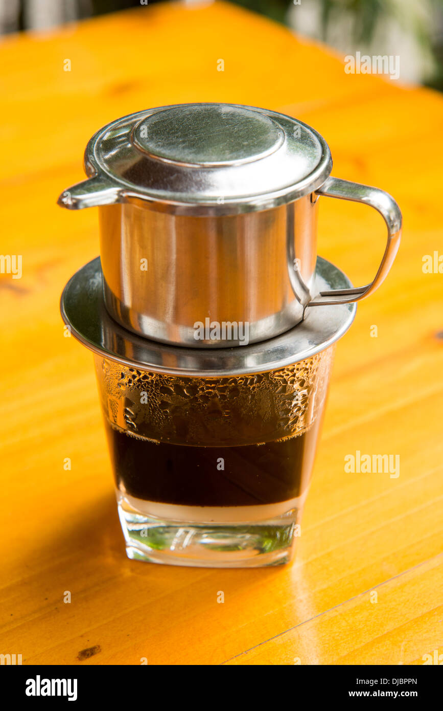 Café vietnamien à Bac Ha, Lao Cai, Vietnam Banque D'Images