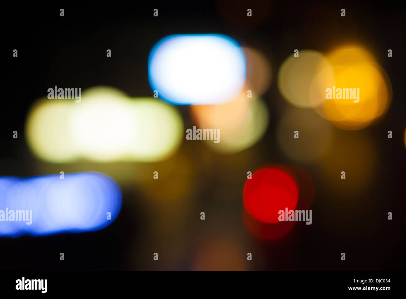 Des problèmes de mise au point l'éclairage de rue Banque D'Images