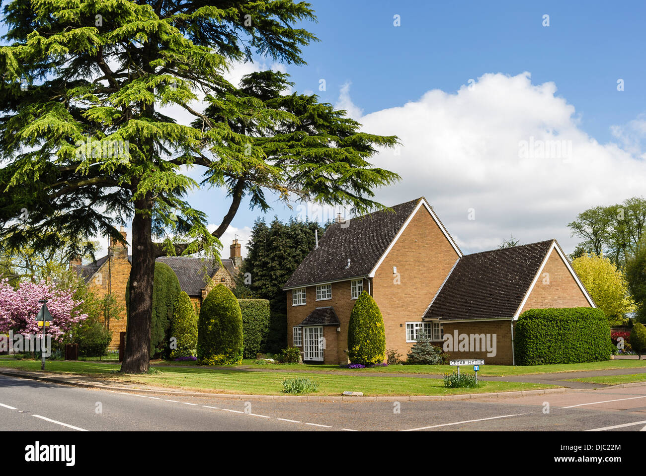 Chapel Brampton vieux et nouveaux logements dans le Northamptonshire UK Banque D'Images