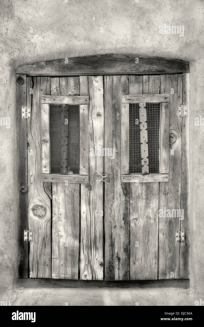 La fenêtre historique à Taos, Nouveau Mexique. Banque D'Images