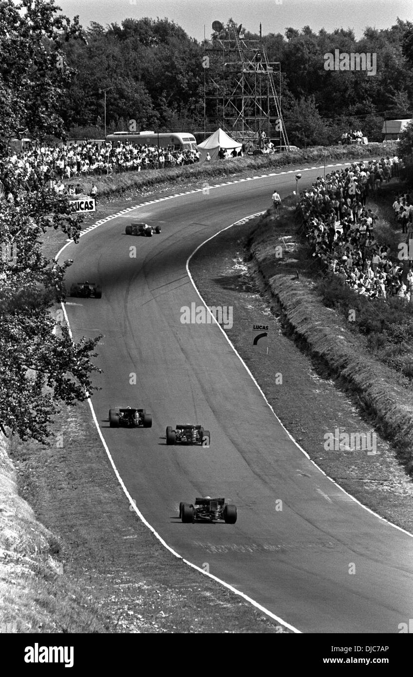 En course l'Aubépine coude de la British GP, Brands Hatch, Angleterre, 18 juillet 1970. Banque D'Images