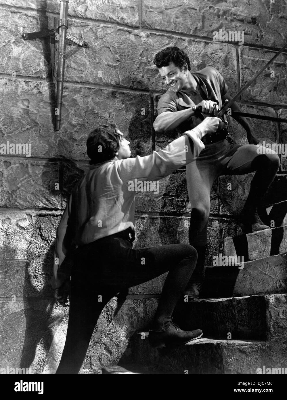 Henry Daniell & Cornel Wilde, le Bandit de la forêt de Sherwood, 1946 Banque D'Images