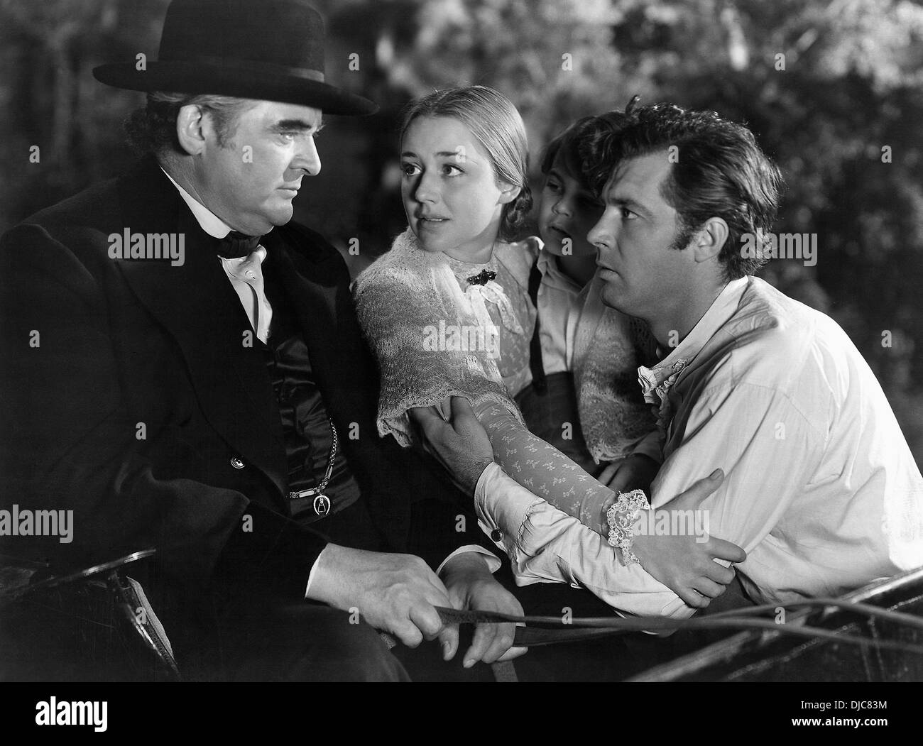 Edward Arnold, Anne Shirley et James Craig sur-ensemble du film, Le Diable et Daniel Webster (aka tous que l'argent peut acheter), 1941 Banque D'Images