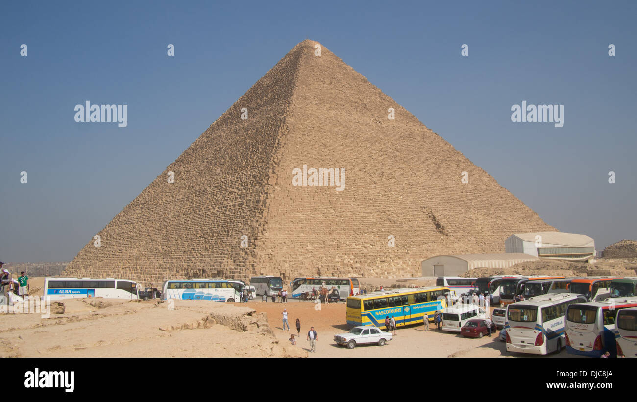 Grande Pyramide (Khufu), Giza, Egypte. Banque D'Images