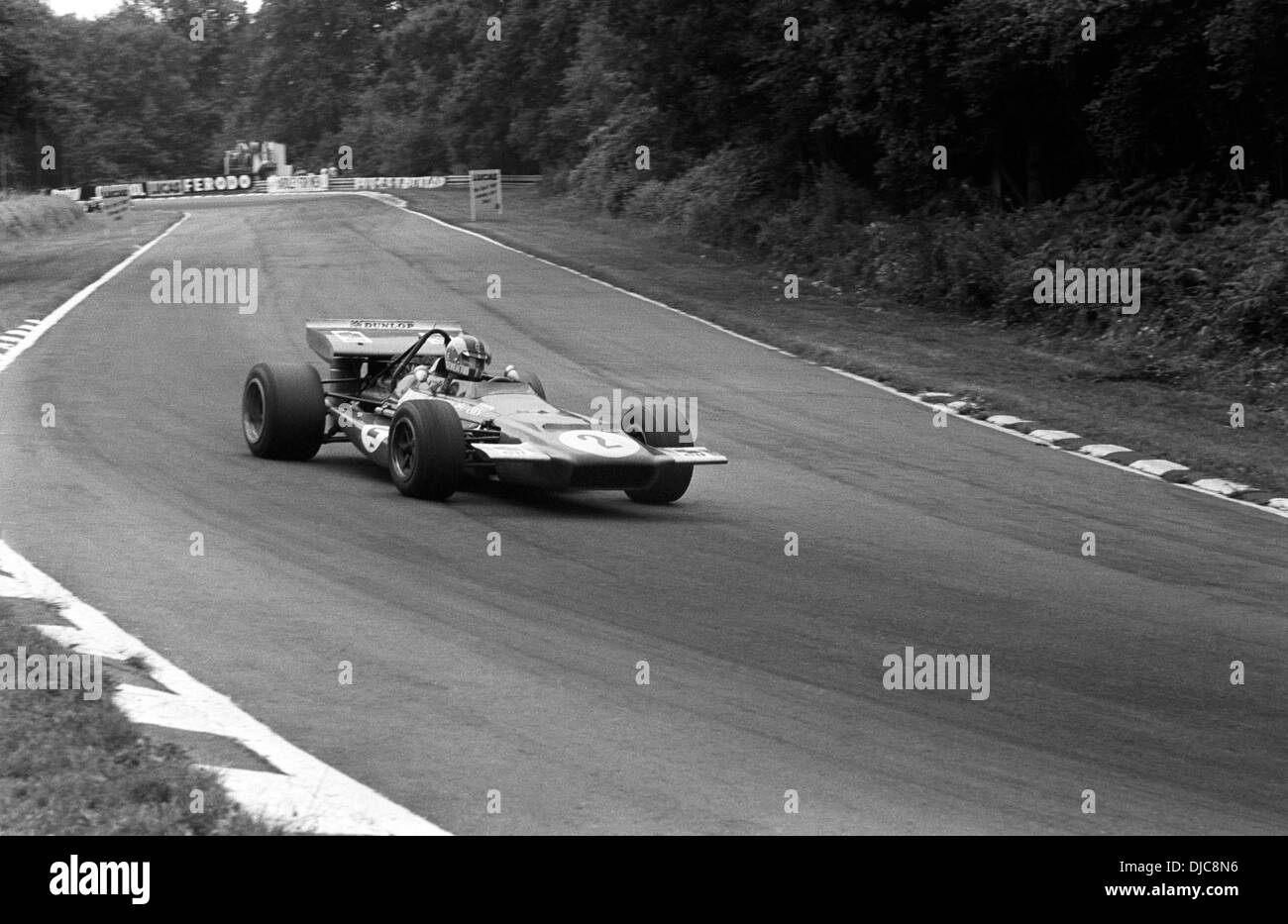 Francois Cevert Tyrrell 701 dans le Mars à Stirling's Bend. La GP, Brands Hatch, Angleterre, 18 juillet 1970. Banque D'Images