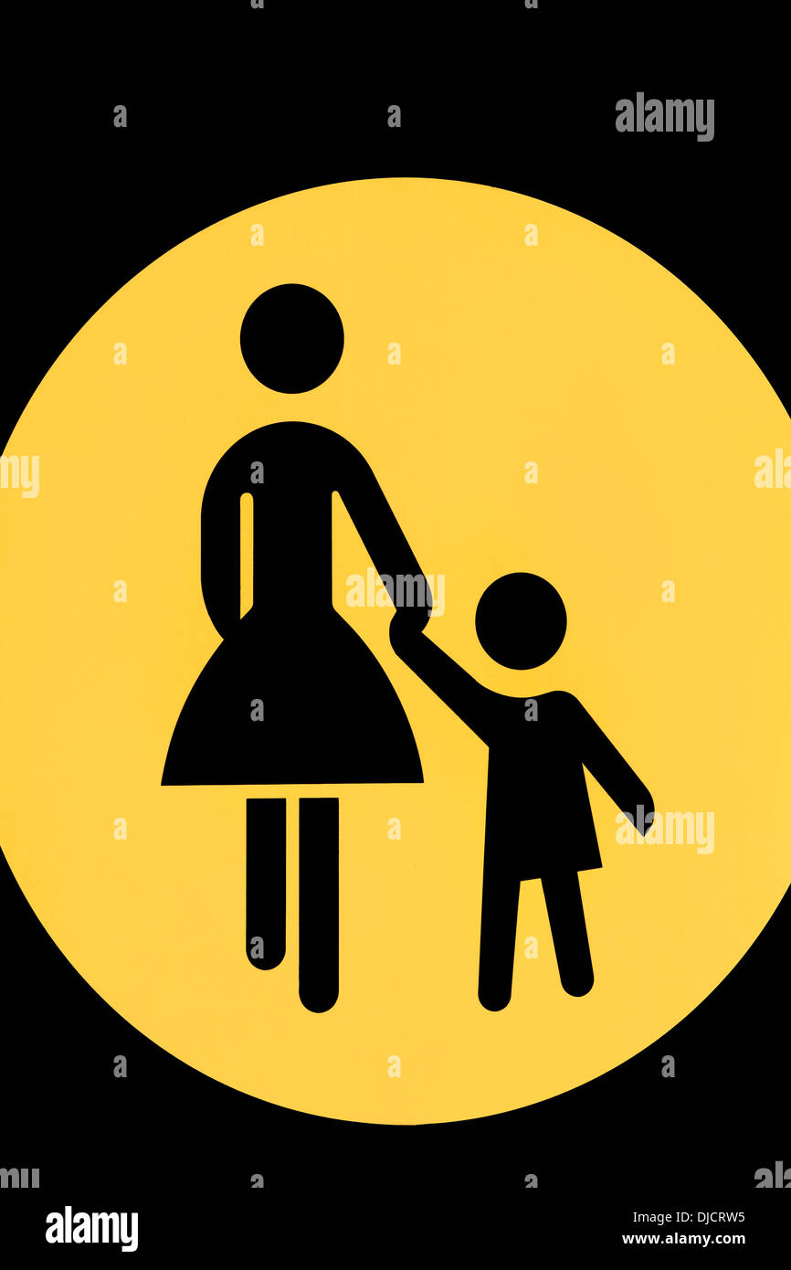 Les pictogrammes pour la mère et l'enfant Banque D'Images