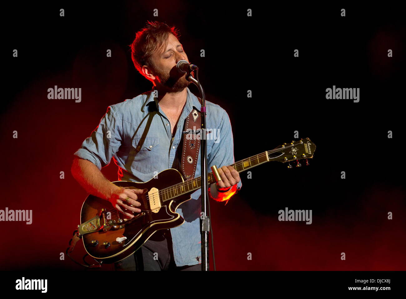 Dan Auerbach des Black Keys Way Out West Jour 1 Festival de Göteborg (Suède) - 09.08.12. Banque D'Images