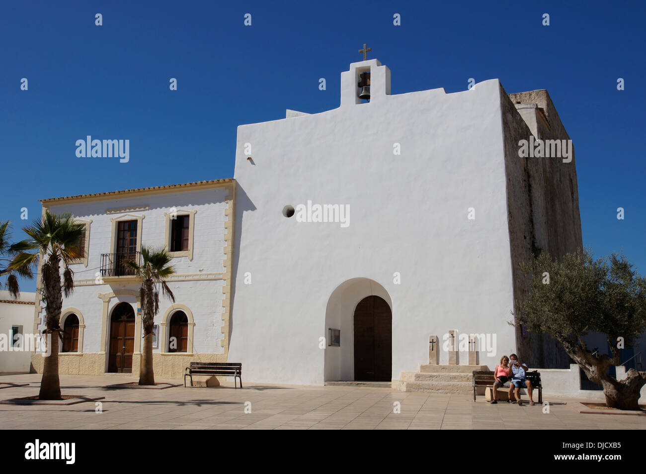 Esglesia de Sant Francesc Xavier, Sant Francesc de Formentera, Formentera, Espagne Banque D'Images