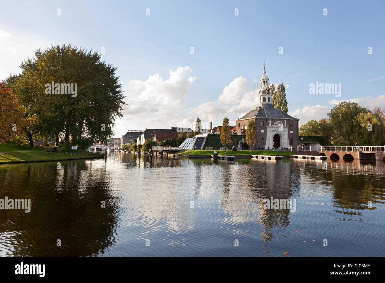 Zijlpoort est une porte de ville à Leiden, Pays-Bas Banque D'Images