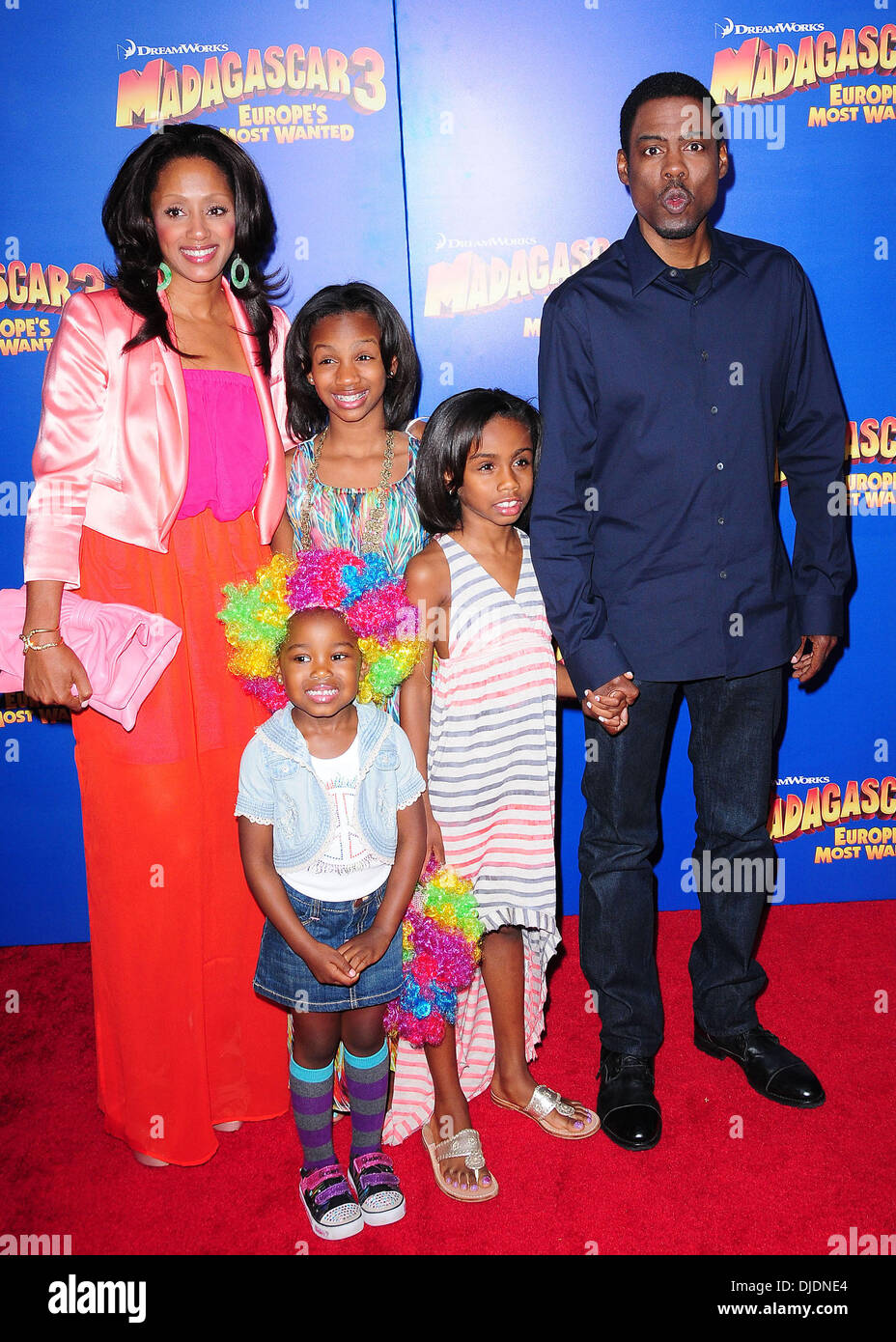 Chris Rock Frères Et Sœurs Malaak Compton-Rock, Chris Rock et de la famille, New York Premiere de  Dreamworks Animation, Madagascar 3 : Europe's Most Wanted au Ziegfeld  Theatre. La ville de New York, USA - 07.06.12 Photo Stock - Alamy
