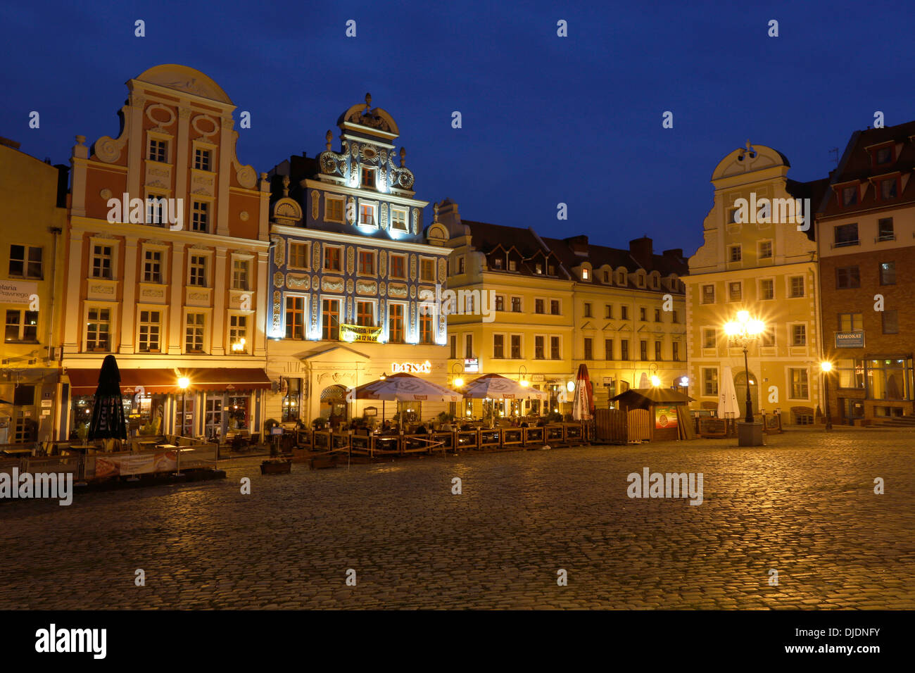 Bâtiment historique à l'Haymarket, Rynek Sienny, Szczecin, en voïvodie de, Pologne Banque D'Images