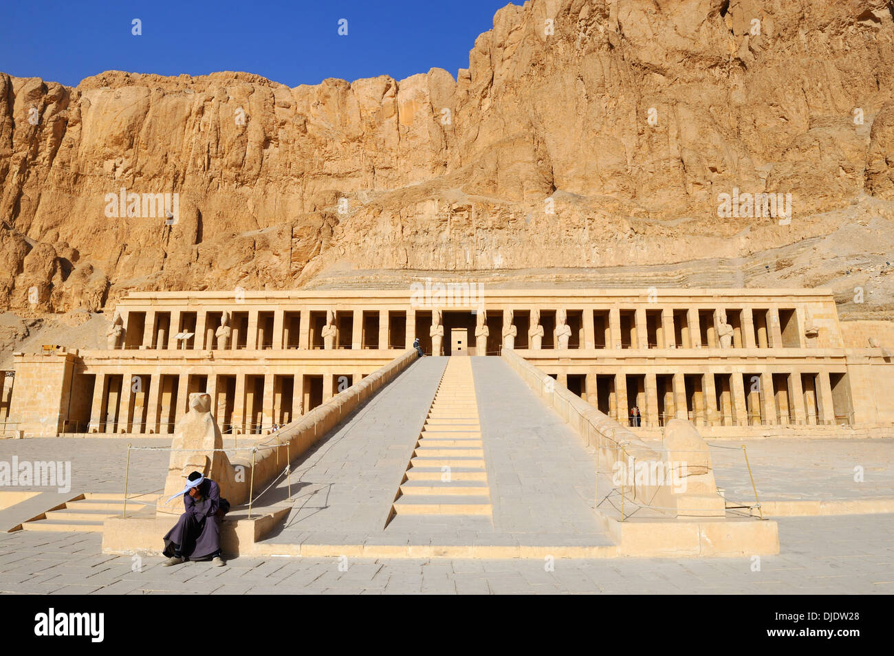 Temple funéraire de la Reine Hatshepsout à Deir el-Bahri, Luxor, Egypt Banque D'Images