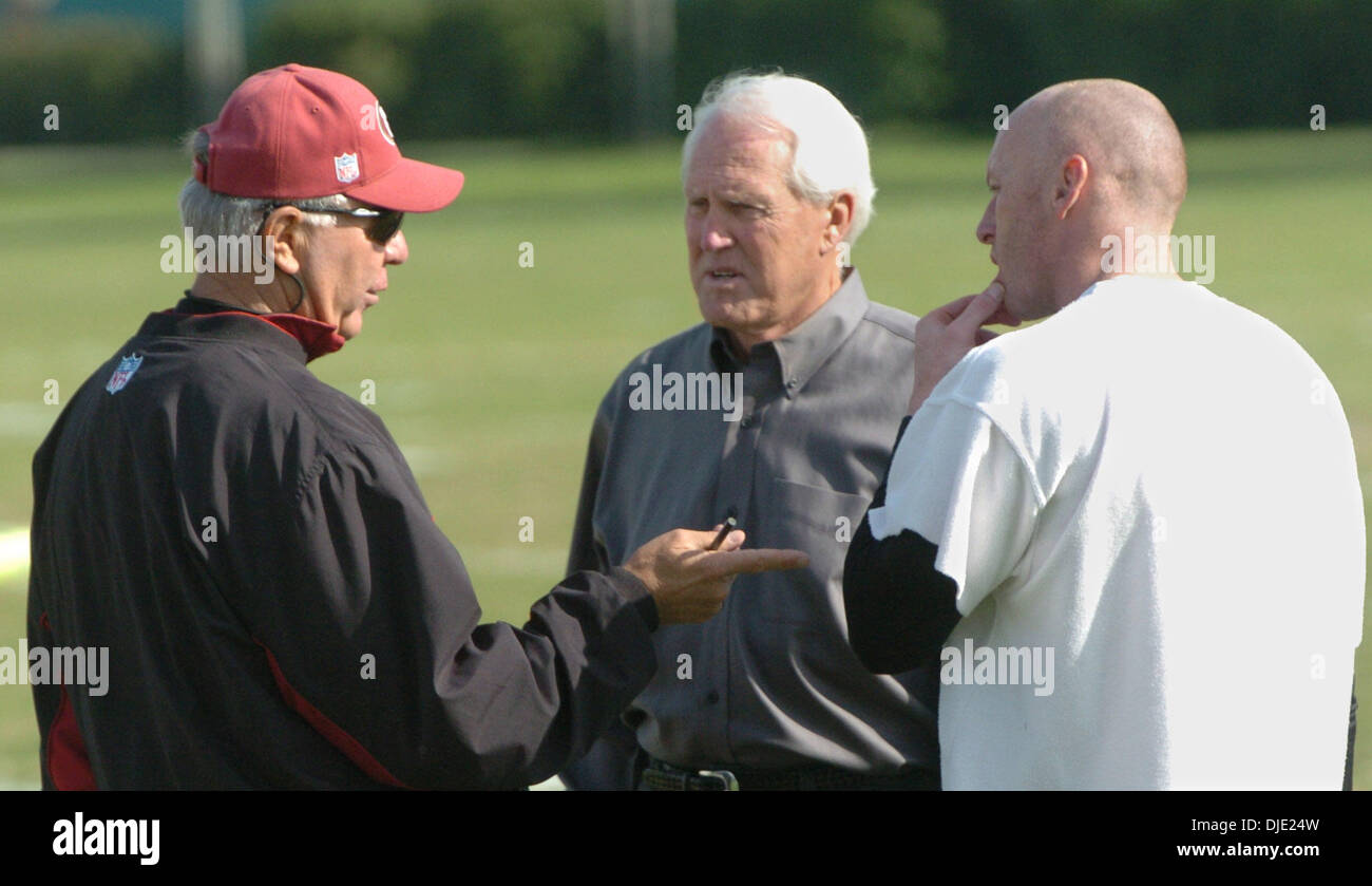 Nov 19, 2003 - Santa Clara, Californie, USA - BILL WALSH, l'inventeur de la côte ouest de l'infraction, a été l'un des plus grands entraîneurs de football de tous les temps. Walsh, guidé les San Francisco 49ers à trois championnats et six titres de la division Ouest NFC dans ses 10 ans comme entraîneur-chef, est décédé à l'âge de 75 ans, après une longue bataille contre la leucémie. Sur la photo : 49er QB coach TED TOLLNER parle Banque D'Images