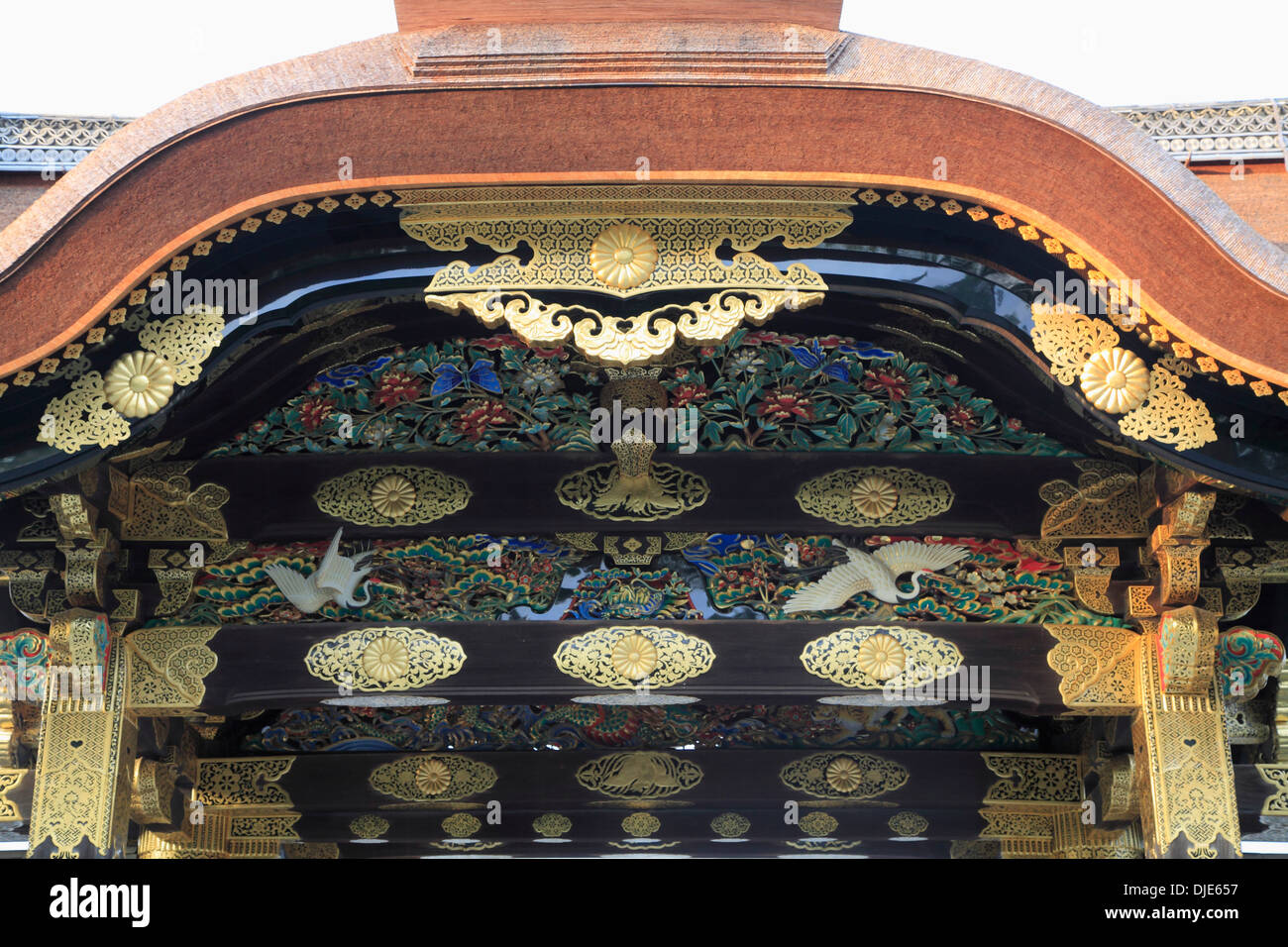 Le Japon, Kyoto, Château de Nijō, Karamon Gate, Banque D'Images