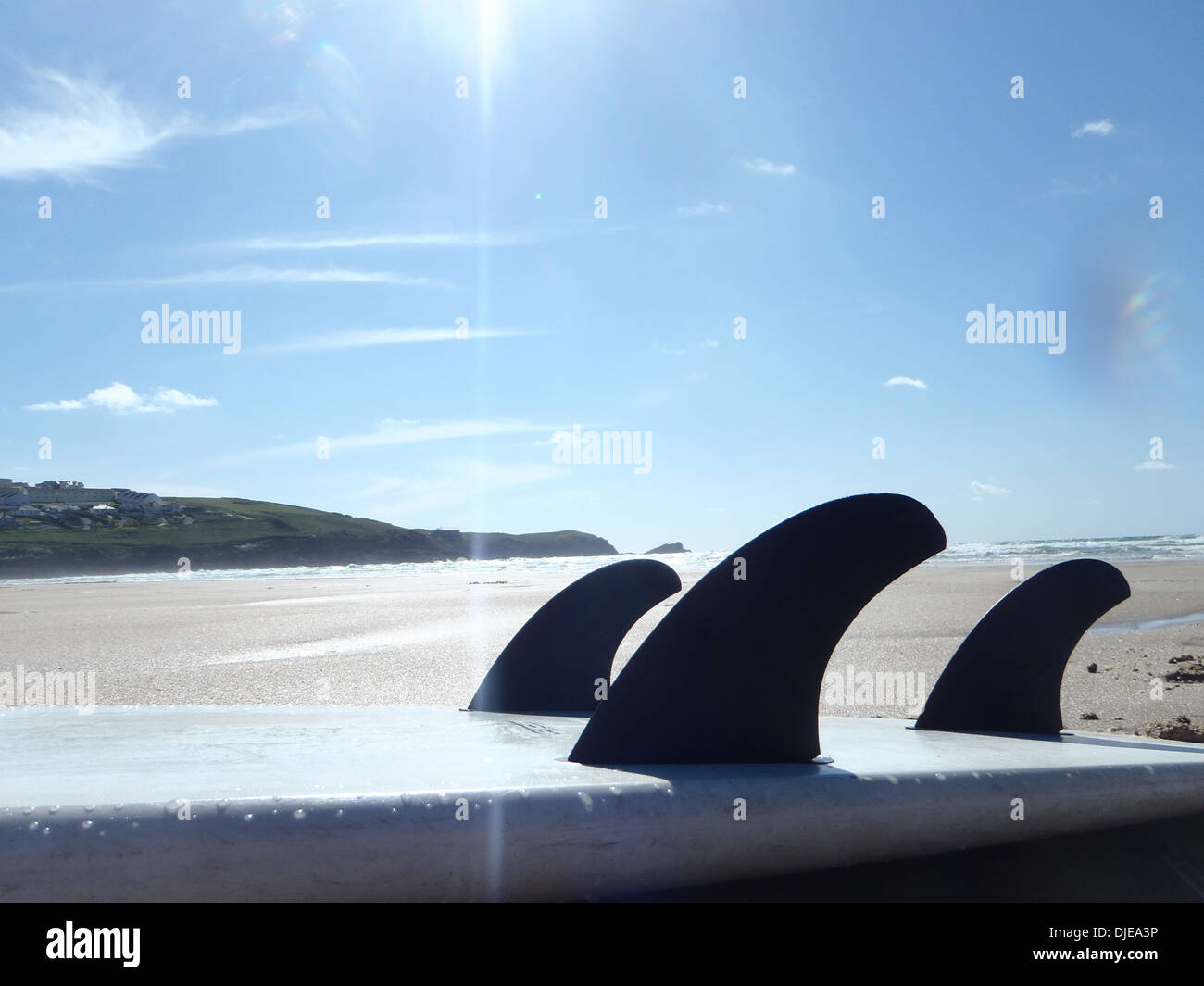 Surf Board on Beach Banque D'Images