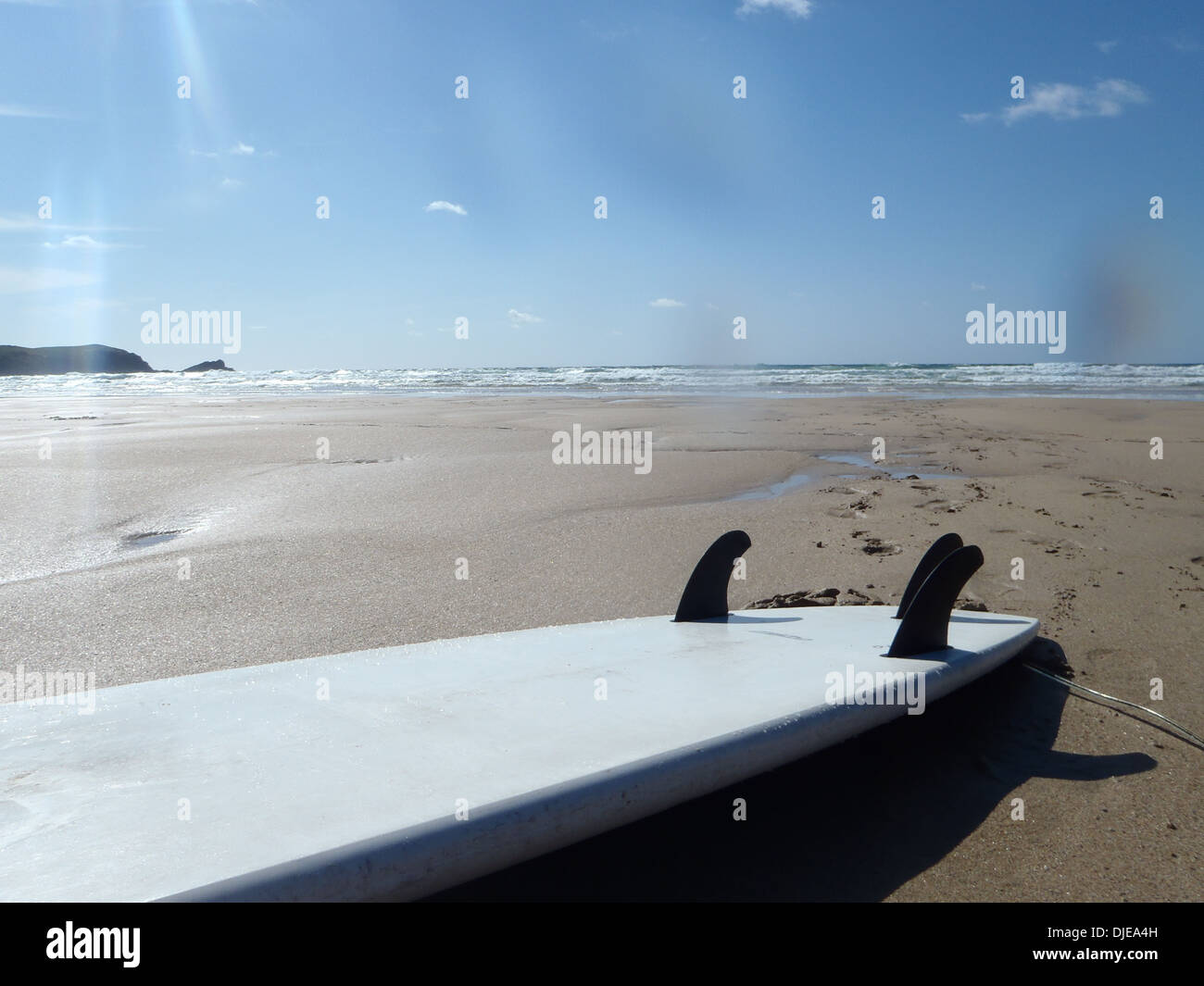 Surf Board on Beach Banque D'Images