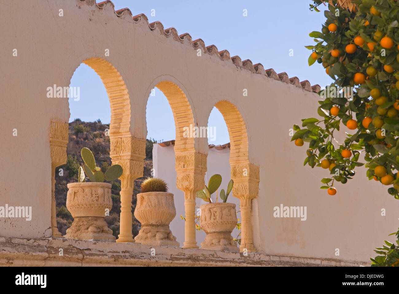 Arches ornementales dans Mojacar pueblo (village) Espagne Banque D'Images