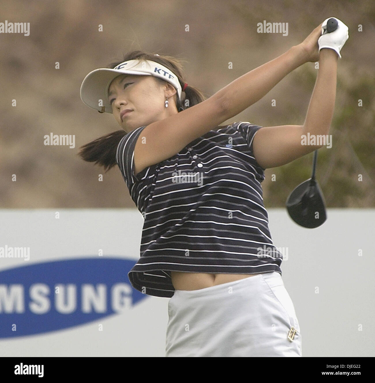 Oct 17, 2004 ; Palm Desert, CA, USA ; LPGA Pro MI HYUN KIM tees off au monde au cours de la Samsung Samsung World Championship. Banque D'Images