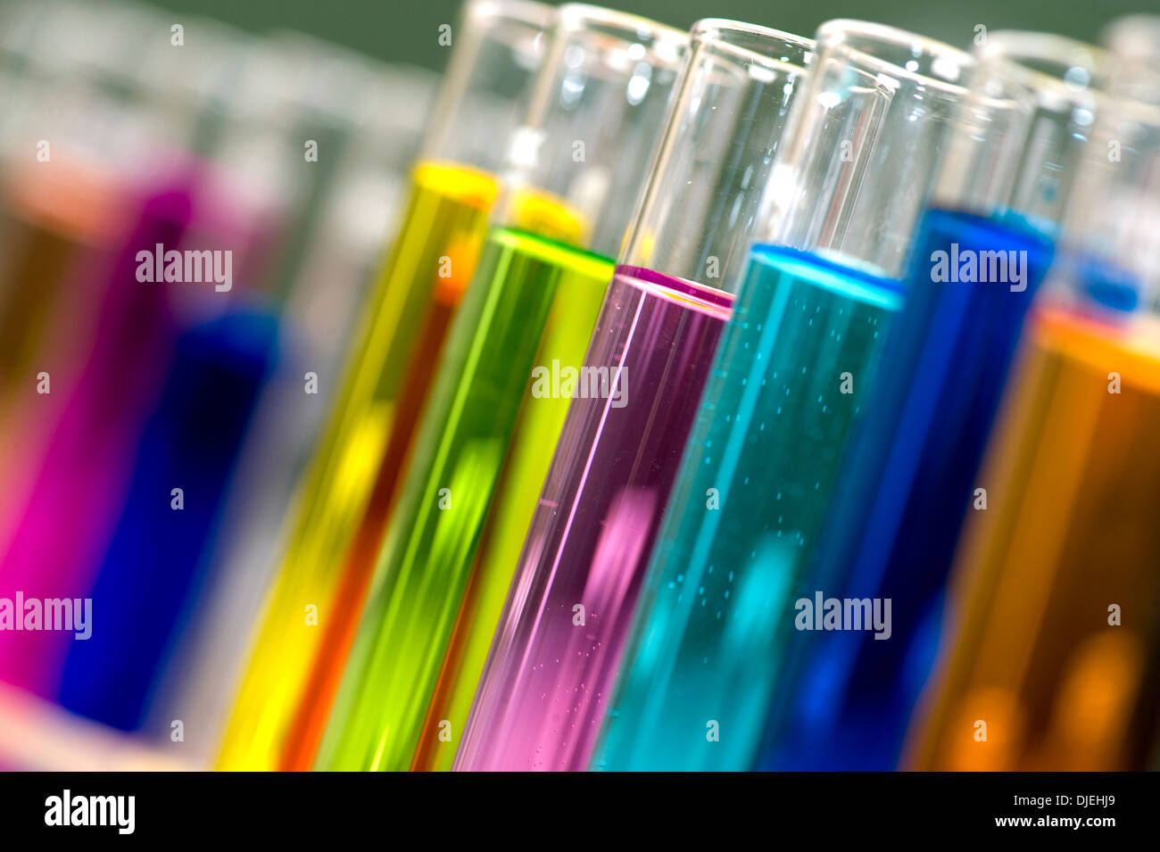 La science, la chimie, laboratoire, tube à essai, l'équipement de laboratoire Banque D'Images