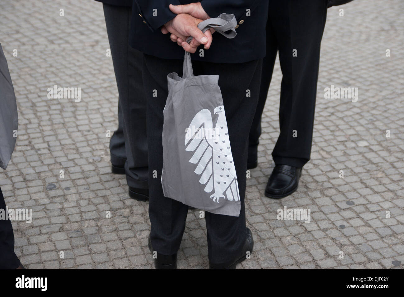 Sac avec Bundesadler Banque D'Images