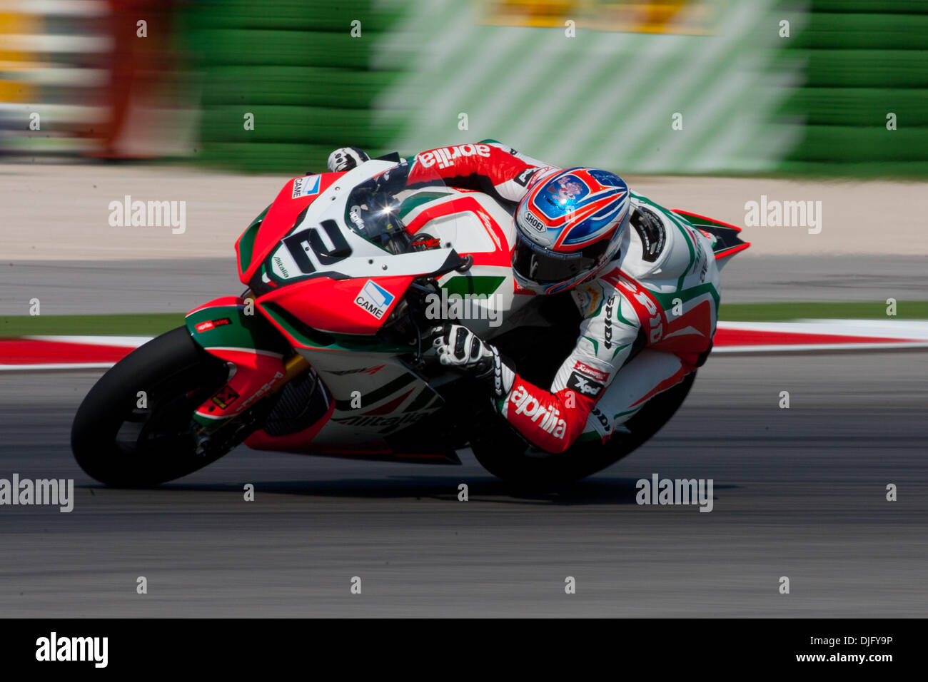 World SBK 2010 Saint-Marin GP Misano World Circuit de Misano Adriatico Dimanche 2...Camier sur APrilia. (Crédit Image : © Andrea Ranalli/ZUMApress.com) Southcreek/mondial Banque D'Images