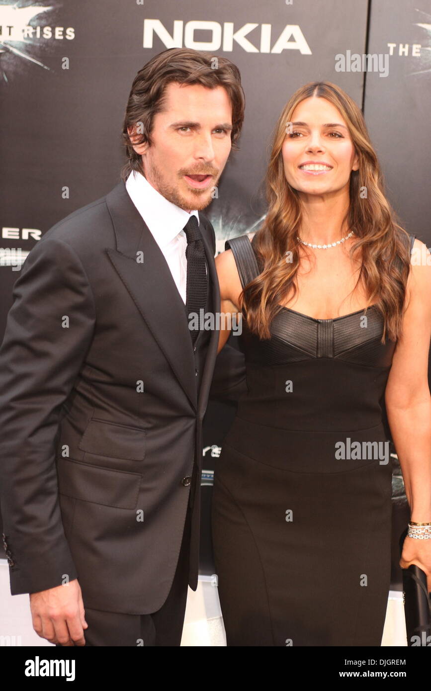 Christian Bale et épouse Sandra Blazic 'The Dark Knight Rises' New York Premiere à AMC Lincoln Square Theatre - Arrivées New York City, USA, 16.07.12 Banque D'Images