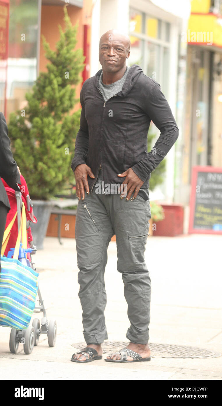 Chanteur Seal prendra ses enfants de son ex-femme vacances New York City, USA - 19.07.12 Banque D'Images