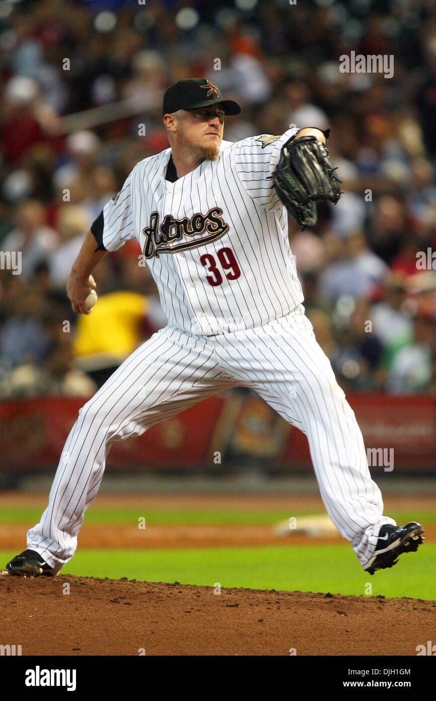 Astros de Houston Lanceur Brett Myers (39) jeter de solides à la fin des manches. Les Astros de Houston défait les Chicago Cubs 6 - 1 au Minute Maid Park, Houston, Texas. (Crédit Image : © Luis Leyva/ZUMApress.com) Southcreek/mondial Banque D'Images