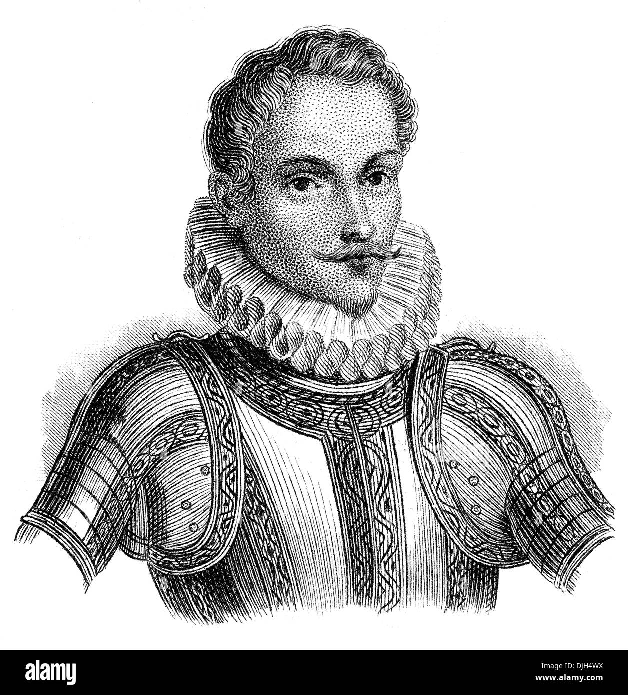 Portrait de Don Juan de Austria ou chevalier Jean d'Autriche, 1547 - 1578, commandant de la flotte espagnole Banque D'Images