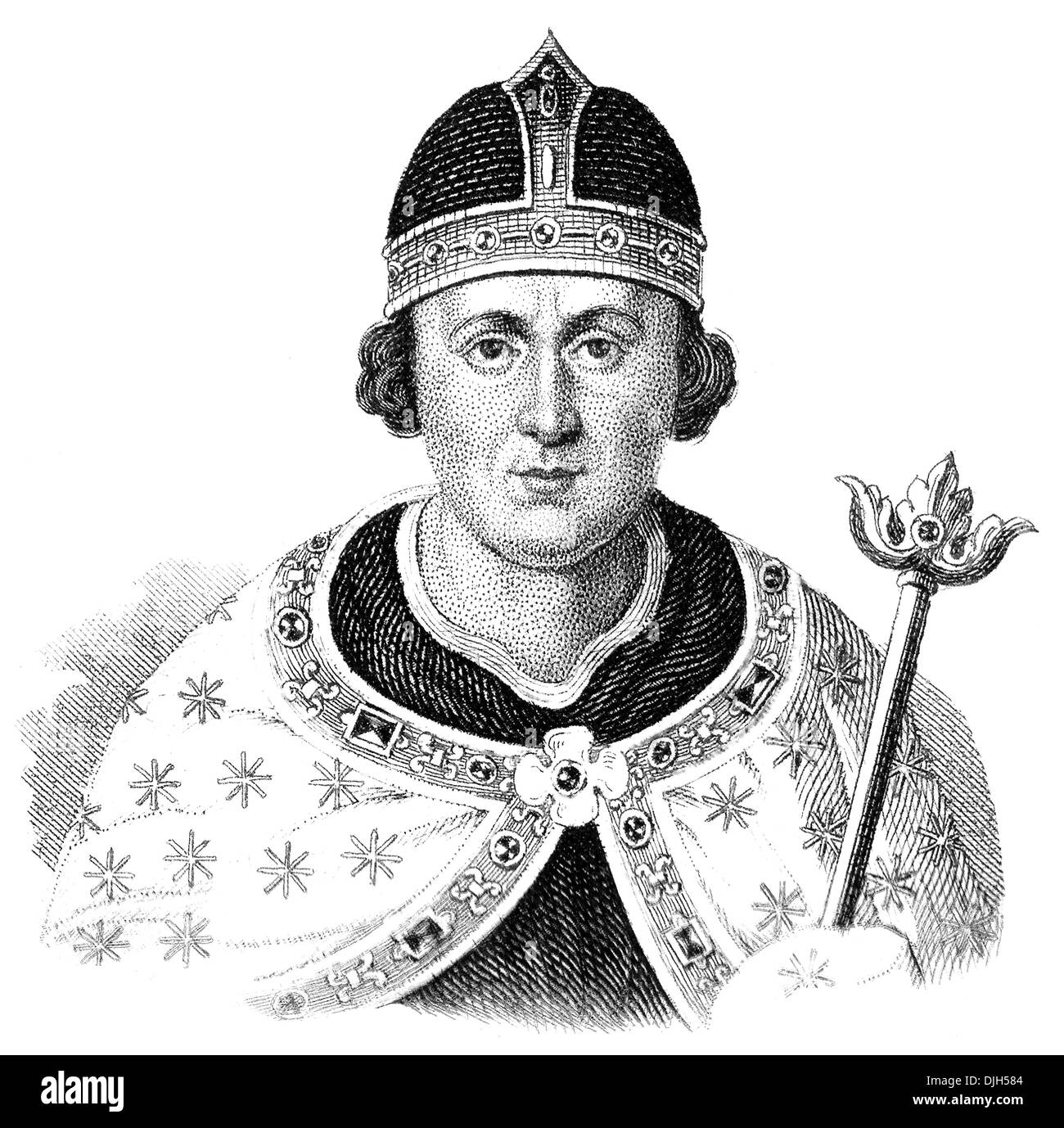 Portrait de Widukind ou Allemand Wittekind, 750 - 810, un chef germanique des Saxons, Banque D'Images