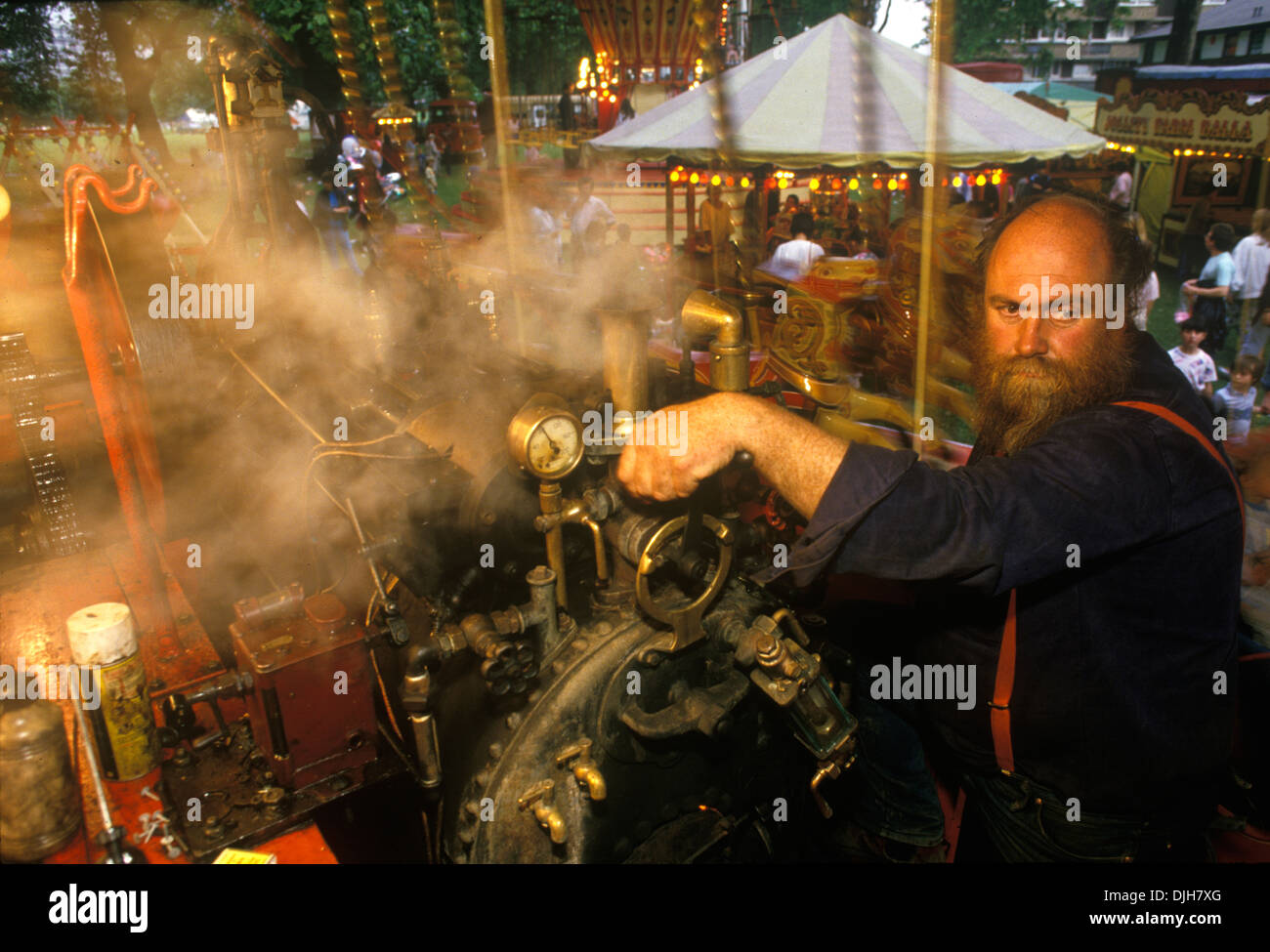 La vapeur des charretiers fête foraine London Uk entreprise familiale John Carter. HOMER SYKES Banque D'Images