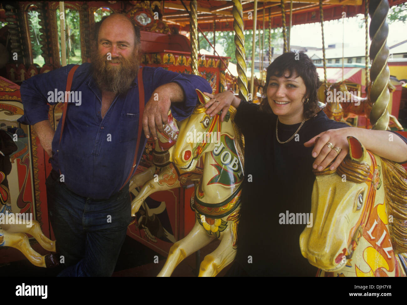 Salon de la Funes de Carters Steam Londres, Royaume-Uni. Anna et John carter, entreprise familiale, mari et femme. ANNÉES 1990 ROYAUME-UNI HOMER SYKES Banque D'Images
