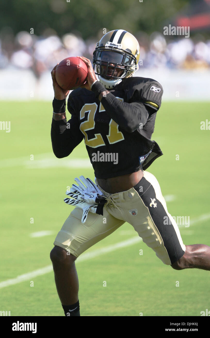 31 juillet 2010 - La Nouvelle Orléans, Louisiane, États-Unis d'Amérique - 31 juillet 2010 : Saints Coffre Malcolm Jenkins (27) Travaux publics au cours de la Nouvelle Orleans Saints Training Camp..crédit obligatoire - Donald Page / Southcreek Global. (Crédit Image : © Global/ZUMApress.com) Southcreek Banque D'Images